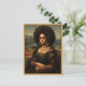 Carte Postale Mona Lisa noire cool (Debout devant)