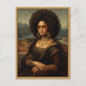 Carte Postale Mona Lisa noire cool (Devant)