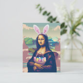 Carte Postale Mona Lisa Pâques (Debout devant)