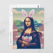 Carte Postale Mona Lisa Pâques (Devant / Derrière)