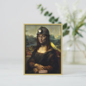 Carte Postale Mona Lisa Parodie Drôle (Debout devant)