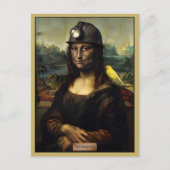 Carte Postale Mona Lisa Parodie Drôle (Devant)