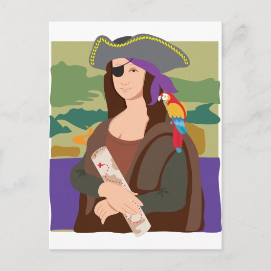 Carte Postale Mona Lisa Pirate (Devant)