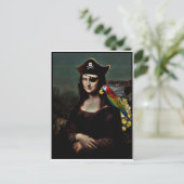 Carte Postale Mona Lisa pirate avec cache-œil (Debout devant)