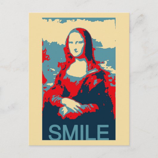 Carte postale Mona Lisa Poster Smile (Devant)