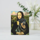 Carte Postale Mona Lisa - Rottweiler (#3) (Debout devant)