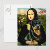 Carte Postale Mona Lisa - Rottweiler (#3) (Devant / Derrière)
