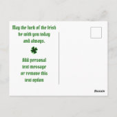 Carte Postale Mona Lisa Saint-Patrick Clover (Dos)