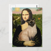 Carte Postale Mona Lisa - Seal Point Chat siamois (Devant / Derrière)