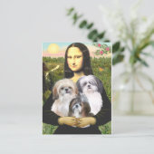 Carte Postale Mona Lisa - Shih Tzus (trois) (Debout devant)