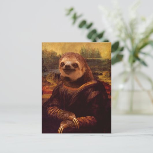 Carte Postale Mona Lisa Sloth (Debout devant)