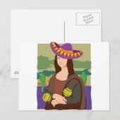 Carte Postale Mona Lisa Sombrero (Devant / Derrière)