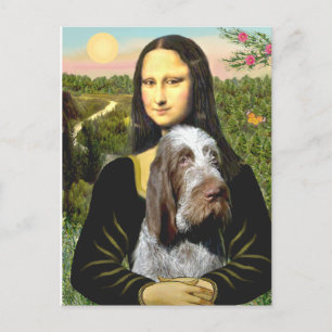 Carte Postale Mona Lisa - Spinone Italien (rouan 10)