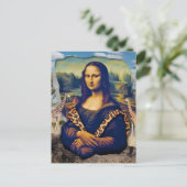 Carte Postale Mona Lisa Sur Safari (Debout devant)