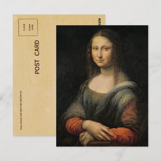 Carte postale Mona Lisa (Version alternative) (Devant / Derrière)