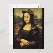 Carte Postale Mona Lisa Visage drôle (Devant / Derrière)