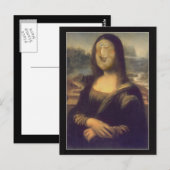 Carte Postale Mona Lisa Visage drôle (Devant / Derrière)