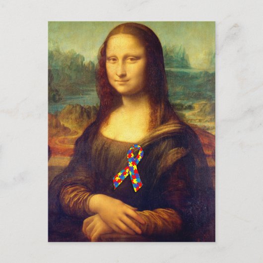 Carte Postale Mona Lisa With Puzzle (Devant)