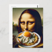 Carte Postale Mona mange une tarte (Devant / Derrière)