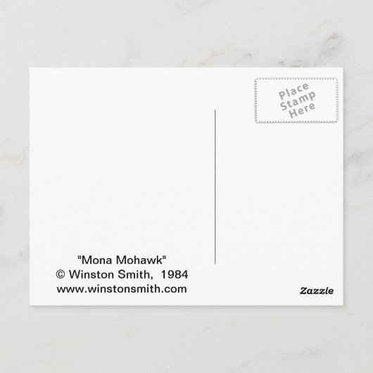 Carte postale Mona Mohawk (Dos)