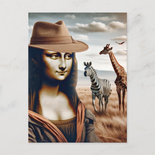 Carte Postale Mona part en safari (Devant)