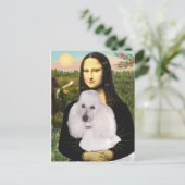 Carte Postale Mona-Pood-Blanc-Caniche Standard (Debout devant)
