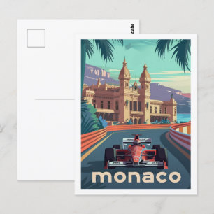 Carte Postale Monaco Circuit Vintage célèbre Travel Place