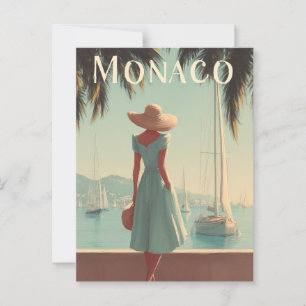 Carte Postale Monaco les années 50 vintage