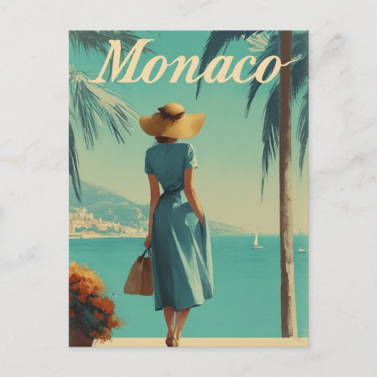 Carte Postale Monaco mode vintage (Devant)