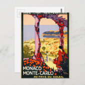 Carte Postale Monaco. Monte-Carlo. Au pays du soleil (Devant / Derrière)
