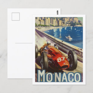 Carte Postale Monaco Vintage Lieu de voyage célèbre