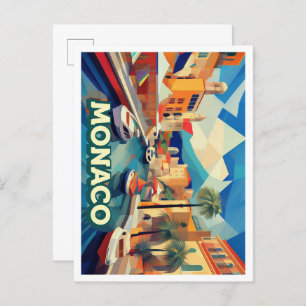 Carte Postale Monaco Voyage artistique coloré