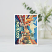 Carte Postale Monaco Voyage artistique coloré (Debout devant)