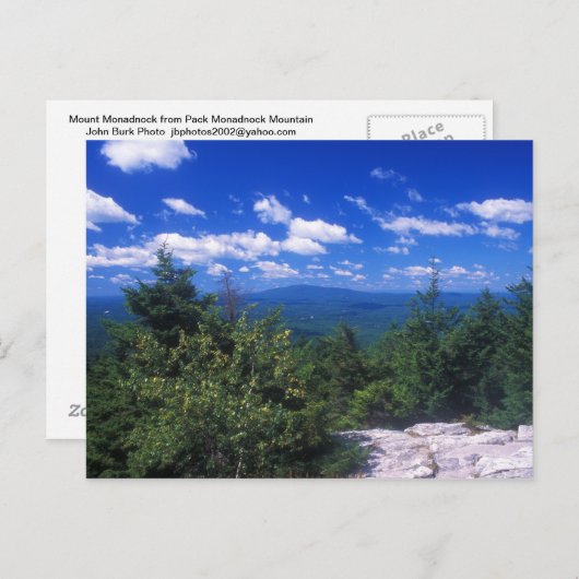 Carte Postale Monadnock du Pack Monadnock (Devant / Derrière)