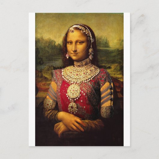 Carte Postale Monalisa royal indien (Devant)