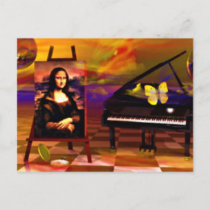 Carte Postale Monalisa Smile Surreal