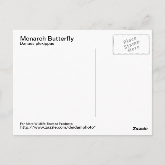 Carte postale Monarch Butterfly (Dos)