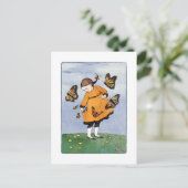 Carte postale Monarch Butterfly Girl (Debout devant)