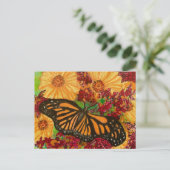 Carte Postale Monarch Butterfly Sunflowers Milkweed Watercolor (Debout devant)