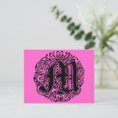 Carte postale Monarchia "M" Fancy Vintage Font (Debout devant)