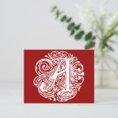 Carte Postale Monarchia White Letter "A" (Debout devant)