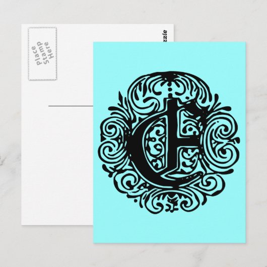 Carte Postale Monarchie "E" (Devant / Derrière)