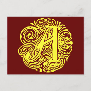 Carte Postale Monarchie Jaune "A"