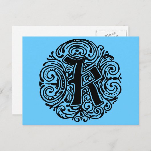 Carte Postale Monarchie "K" (Devant / Derrière)