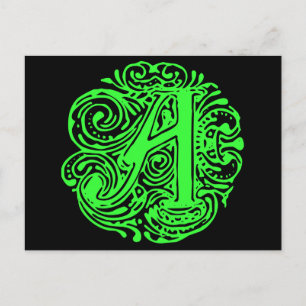 Carte Postale Monarchie verte "A"