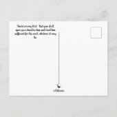 Carte Postale Monarque à main ouverte Deutéronome 15:8 (Dos)