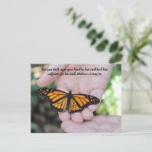 Carte Postale Monarque à main ouverte Deutéronome 15:8 (Debout devant)