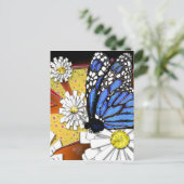 Carte Postale monarque bleu (Debout devant)