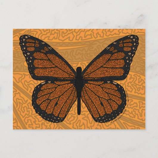 Carte postale Monarque Doodé (Devant)