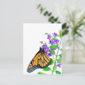 Carte Postale Monarque en fleurs (Debout devant)
